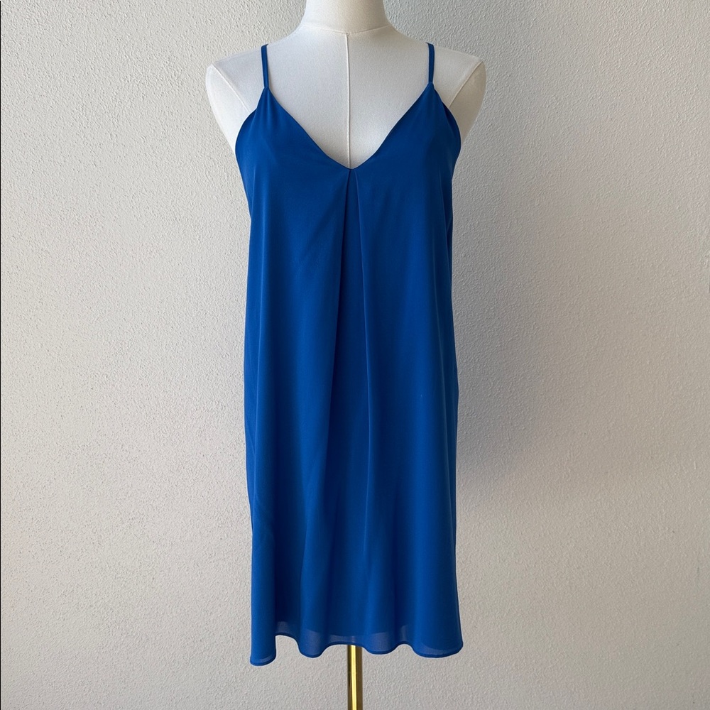 alice + olivia NWOT Strappy racer back Dress XS GORGEOUS VIBRANT BLUE COLOR💙